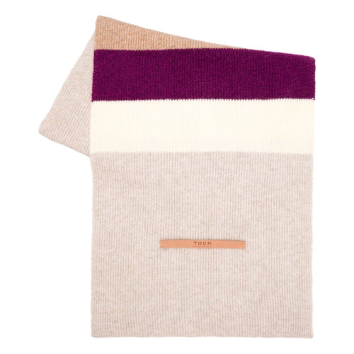 Sciarpa tricot misto lana color block