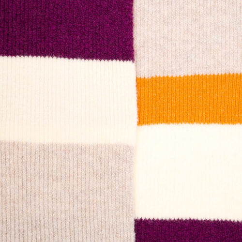 Sciarpa tricot misto lana color block