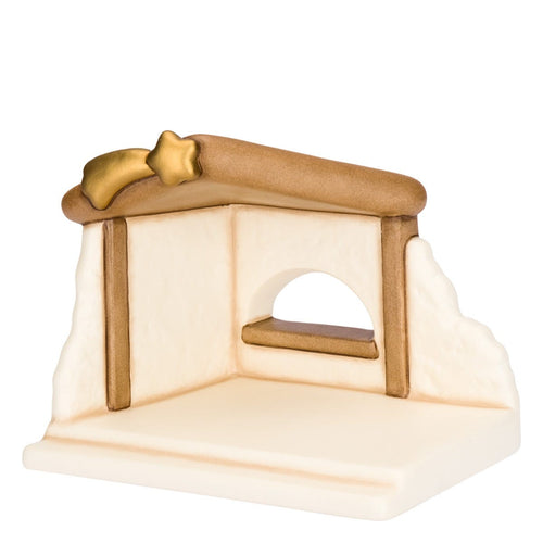 Set capanna, Sacra Famiglia, bue e asinello, bianco
