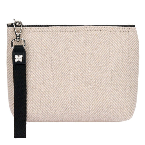 Pochette neoprene, grigio tweed