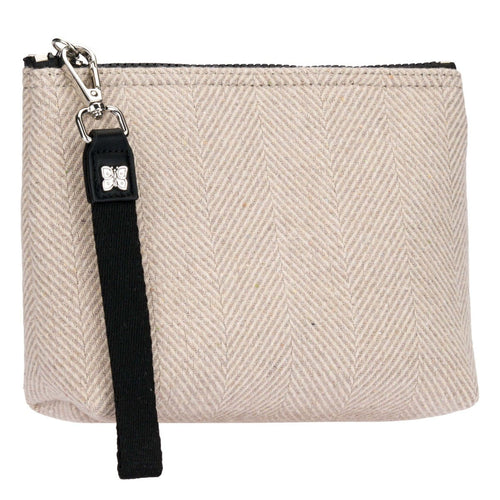 Pochette neoprene, grigio tweed