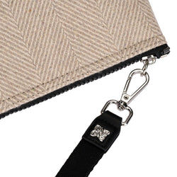 Pochette neoprene, grigio tweed