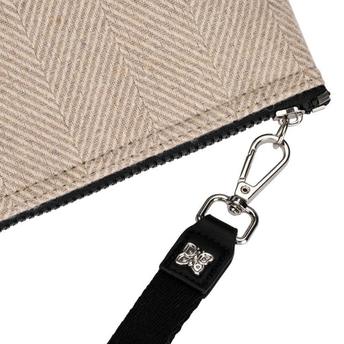 Pochette neoprene, grigio tweed