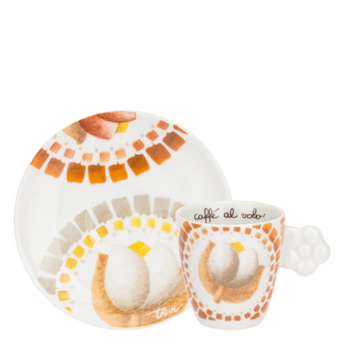 Set 6 Tazzine Espresso con piattino, Tulipani